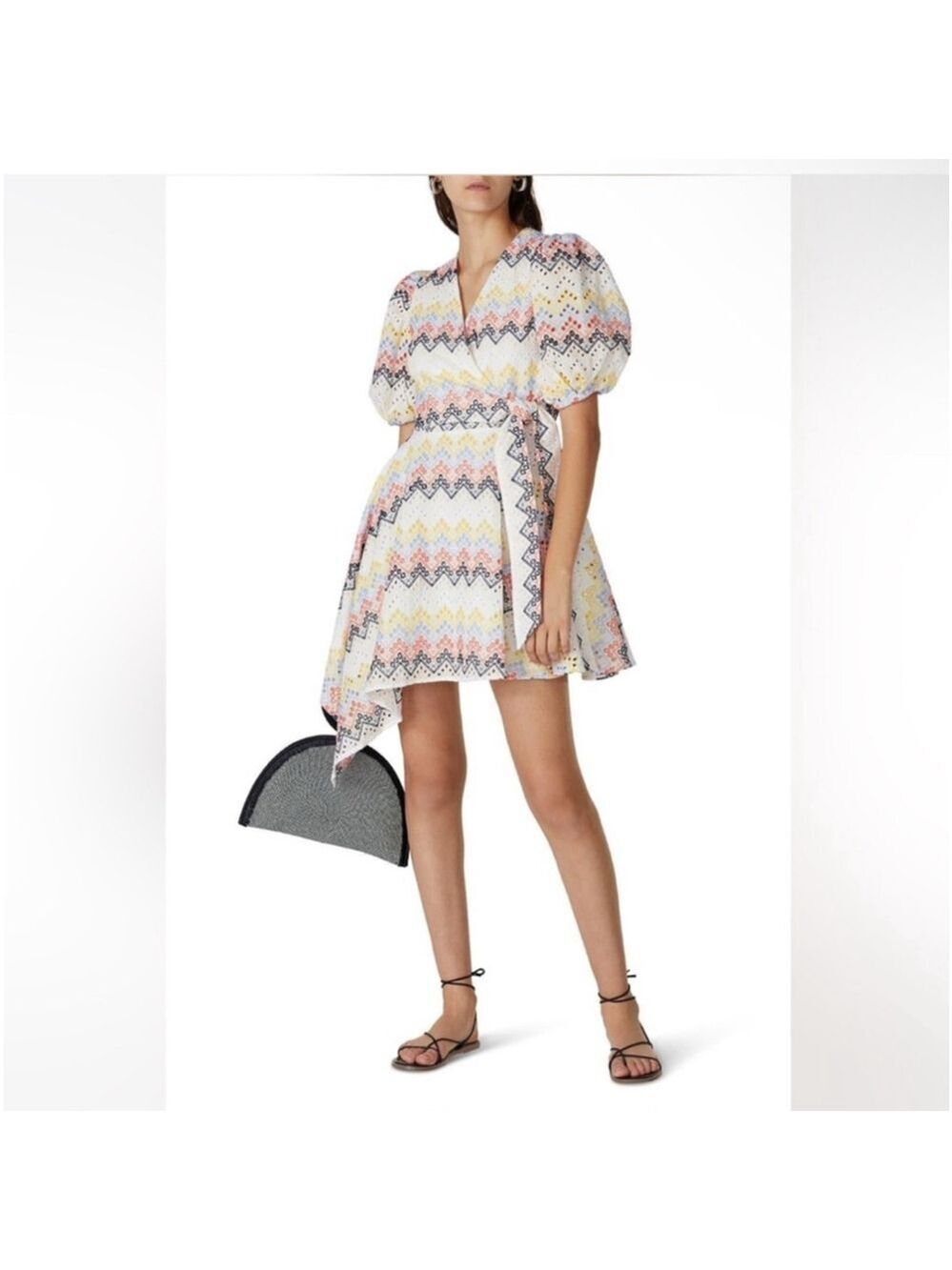 Women's N12H Dress Size CS White Multi-color